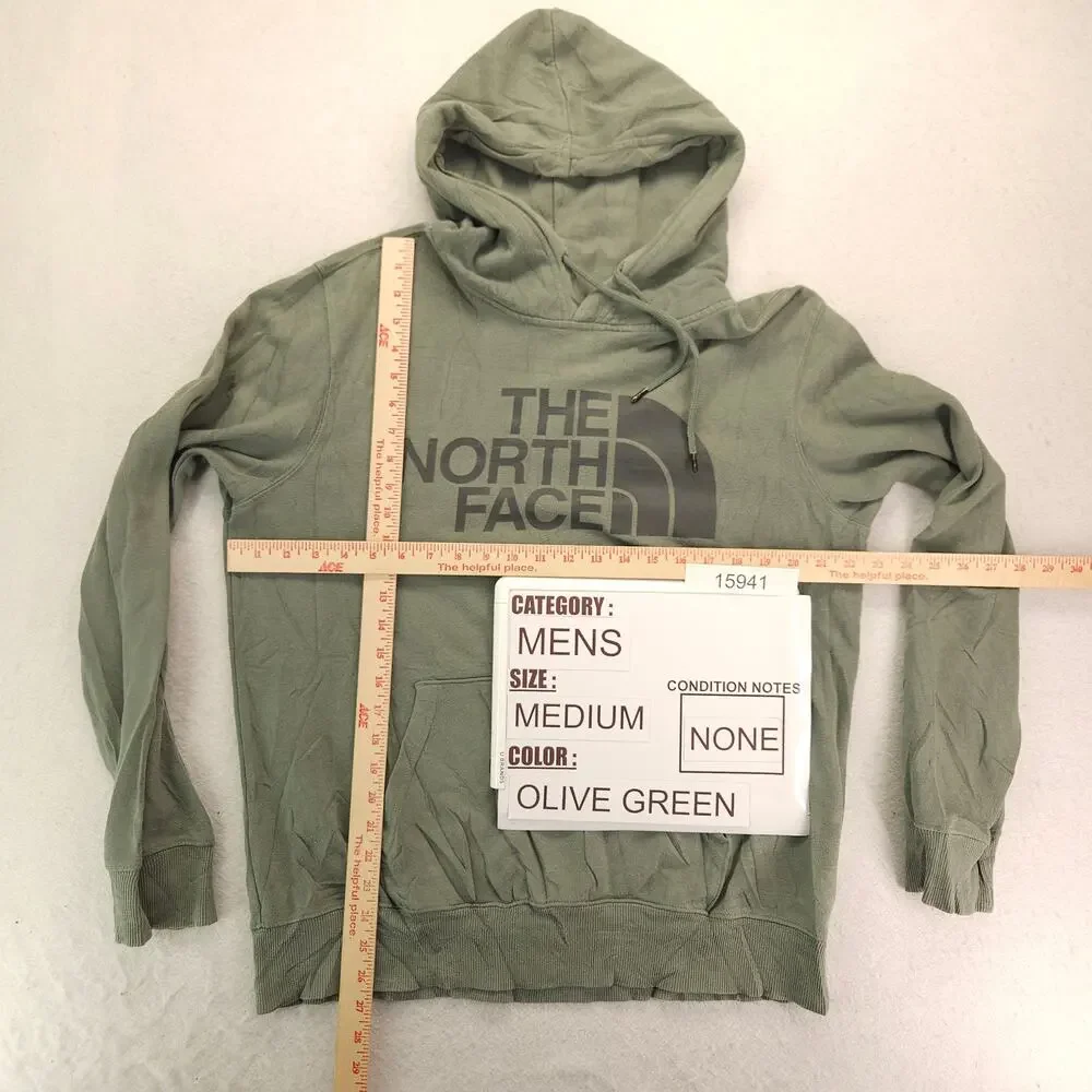 The North Face Pullover Long Sleeve Outdoor Hoodie Mens Size M Olive Green